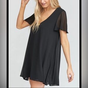 NWOT Show Me Your Mumu, Kylie Mini Dress, Black size Small